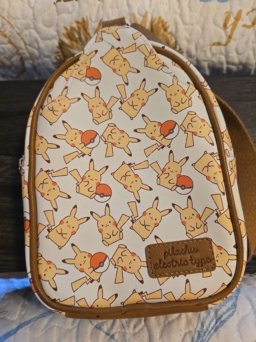 Pikachu Electric-Type Kids Backpack - Cream and Tan